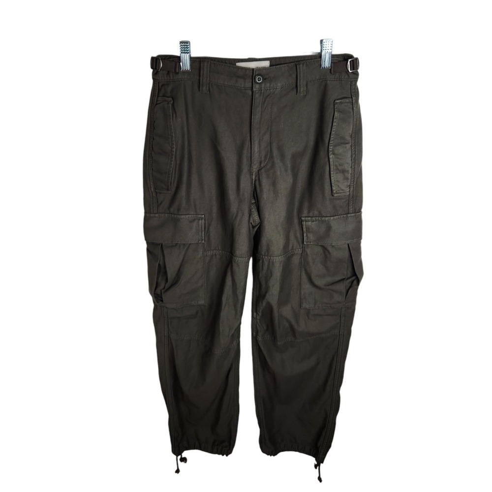 Aritzia TNA Supply Cargo Pant Army Green Olive Womens Size‎ 2 Drawstring Hem